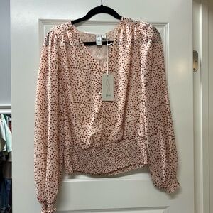 Joie Smocked Waist Blouse